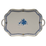 Herend Chinese Bouquet Blue Rectangular Tray