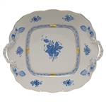 Herend Chinese Bouquet Blue Square Cake Plate