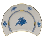 Herend Chinese Bouquet Blue Crescent Salad Plate