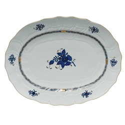 Herend Chinese Bouquet Black Sapphire Platter