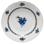 Herend Chinese Bouquet Black Sapphire Dessert Plate