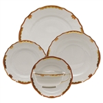 Herend Princess Victoria Rust Five Piece Place Setting