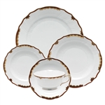 Herend Princess Victoria Brown Five Piece Place Setting
