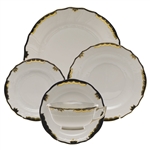 Herend Princess Victoria Black Five Piece Place Setting