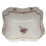 Herend Chinese Bouquet Multicolor Square Salad Bowl