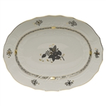 Herend Chinese Bouquet Black Platter