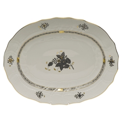Herend Chinese Bouquet Black Platter