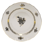 Herend Chinese Bouquet Black Dessert Plate