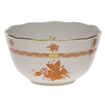 Herend Chinese Bouquet Rust Round Serving Bowl