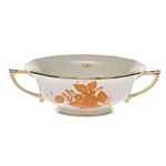 Herend Chinese Bouquet Rust Cream Soup Cup