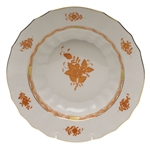 Herend Chinese Bouquet Rust Rim Soup