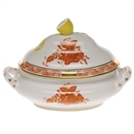 Herend Chinese Bouquet Rust Mini Tureen With Lemon
