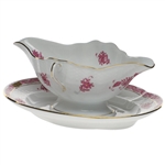 Herend Chinese Bouquet Raspberry Gravy Boat