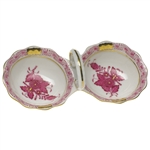 Herend Chinese Bouquet Raspberry Twin Salt