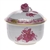 Herend Chinese Bouquet Raspberry Covered Sugar With Rose