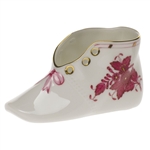 Herend Chinese Bouquet Raspberry Baby Shoe Pink Bow