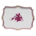 Herend Small Tray Chinese Bouquet Raspberry
