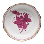 Herend Mini Scalloped Dish Chinese Bouquet Raspberry