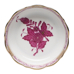 Herend Mini Scalloped Dish Chinese Bouquet Raspberry