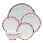 Herend Chinese Bouquet Garland Raspberry Five Piece Place Setting