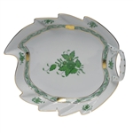 Herend Chinese Bouquet Green Leaf Dish