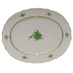 Herend Chinese Bouquet Green lTurkey Platter