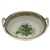Herend Chinese Bouquet Green Basket With Handles