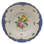 Herend Printemps Blue Rim Soup Motif #2
