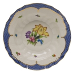 Herend Printemps Blue Rim Soup Motif #6