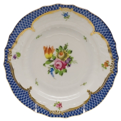 Herend Printemps Blue Border Bread & Butter Plate Motif #1