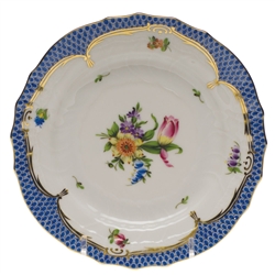 Herend Printemps Blue Border Bread & Butter Plate Motif #3