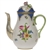Herend Printemps Blue Coffee Pot With Rose