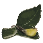Herend Goldfinch On Leaf