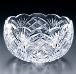 Heritage Irish Crystal 8 inch Cathedral Scalloped Bowl