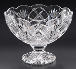 Heritage Irish Crystal 8 inch Cathedral Scalloped Compote