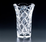 Heritage Irish Crystal Cathedral 9 inch Flared Vase Scalloped