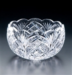 Heritage Irish Crystal 7 inch Cathedral Scalloped Bowl