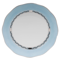 Herend Chinese Bouquet Turquoise and Platinum Charger