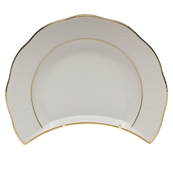 Herend Golden Edge Crescent Salad Plate