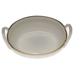 Herend Golden Edge Basket With Handles