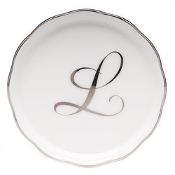 Herend Platinum Monogram Coasters - L