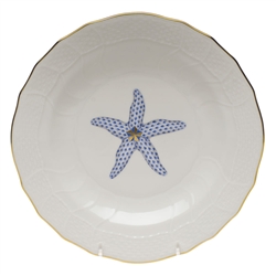 Herend Aquatic Dessert Plate Blue Starfish