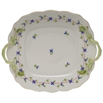 Herend Blue Garland Square Cake Plate