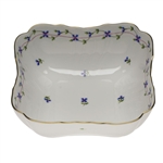 Herend Blue Garland Square Salad Bowl