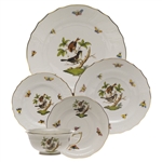 Herend Rothschild Bird Five Piece Place Setting Motif #4