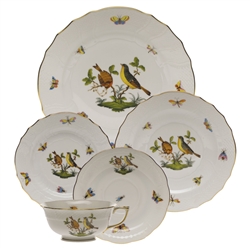 Herend Rothschild Bird Five Piece Place Setting Motif #7