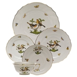Herend Rothschild Bird Five Piece Place Setting Motif #9