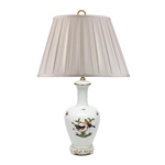 Herend Rothschild Bird Basket Weave Lamp With Shade