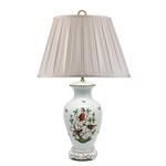 Herend Rothschild Bird Basket Weave Lamp With Shade