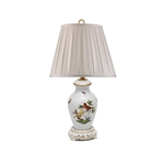 Herend Rothschild Bird Basket Weave Lamp With Shade